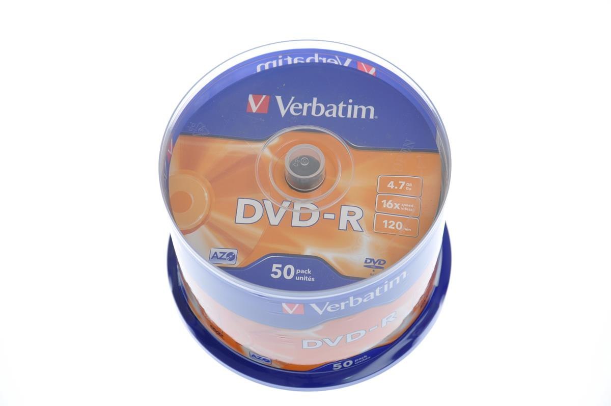 PŁYTY DVD-R 4,7GB X16 CAKE 50SZT VERBATIM 43548 VERBATIM